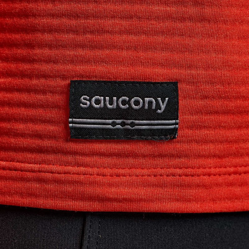 Saucony Triumph 3d 1/2 Zip Infrared Heather | 367149-EMK