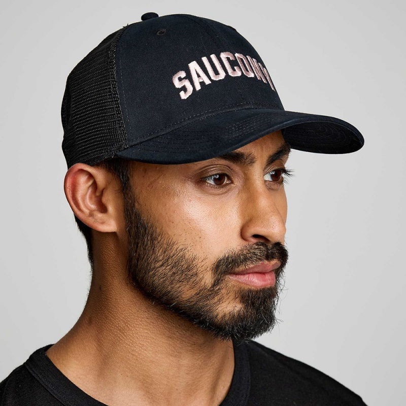 Saucony Trucker Hat Black Graphic | 532609-UJD