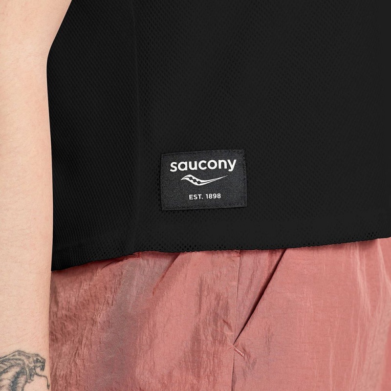 Saucony Unwind Sleeveless Black | 308765-PQT