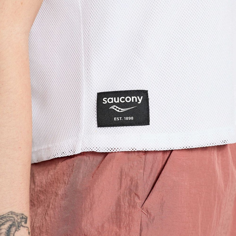 Saucony Unwind Sleeveless White | 239564-SDM