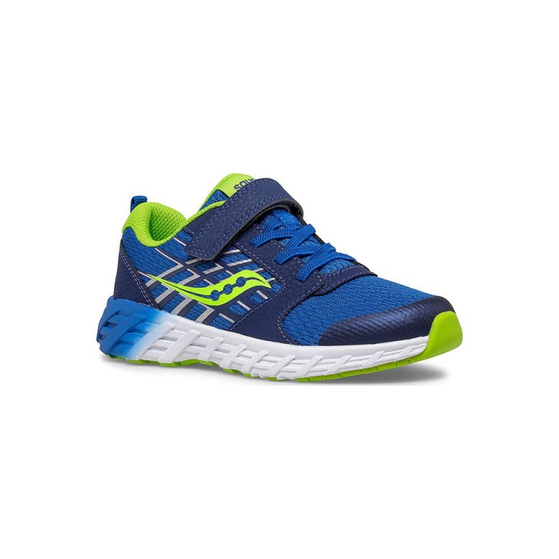 Saucony Wind 2.0 A/C Sneaker Blue/Green | 304278-QWR