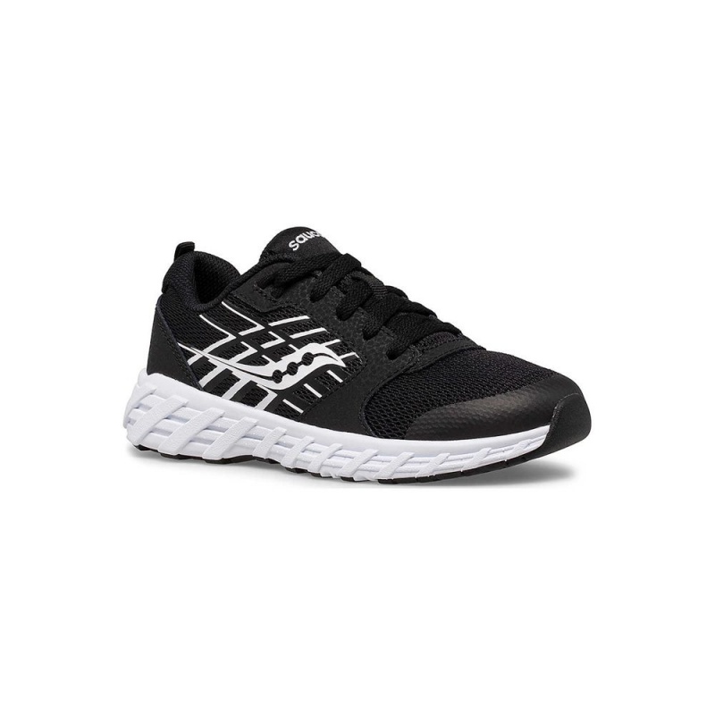 Saucony Wind 2.0 Lace Sneaker Black/White | 702639-ZYQ