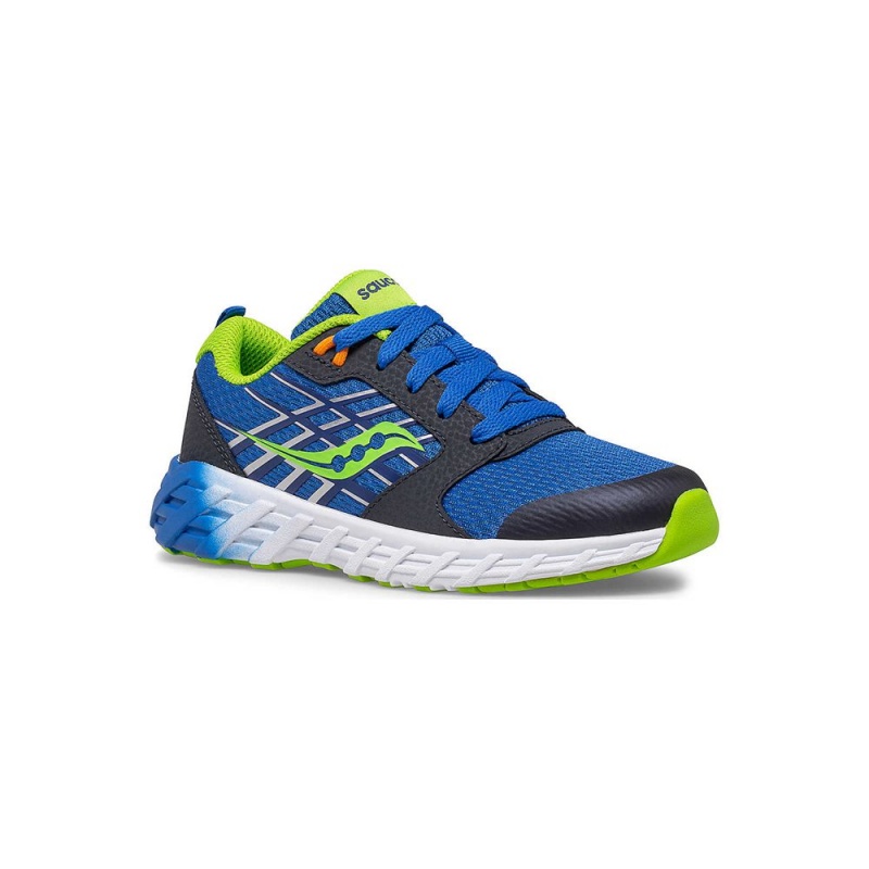 Saucony Wind 2.0 Lace Sneaker Blue/Green | 370142-JHU