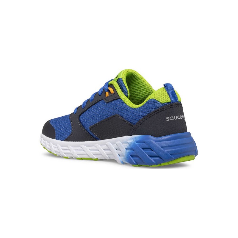 Saucony Wind 2.0 Lace Sneaker Blue/Green | 370142-JHU