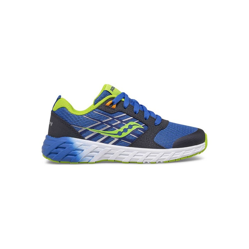 Saucony Wind 2.0 Lace Sneaker Blue/Green | 370142-JHU