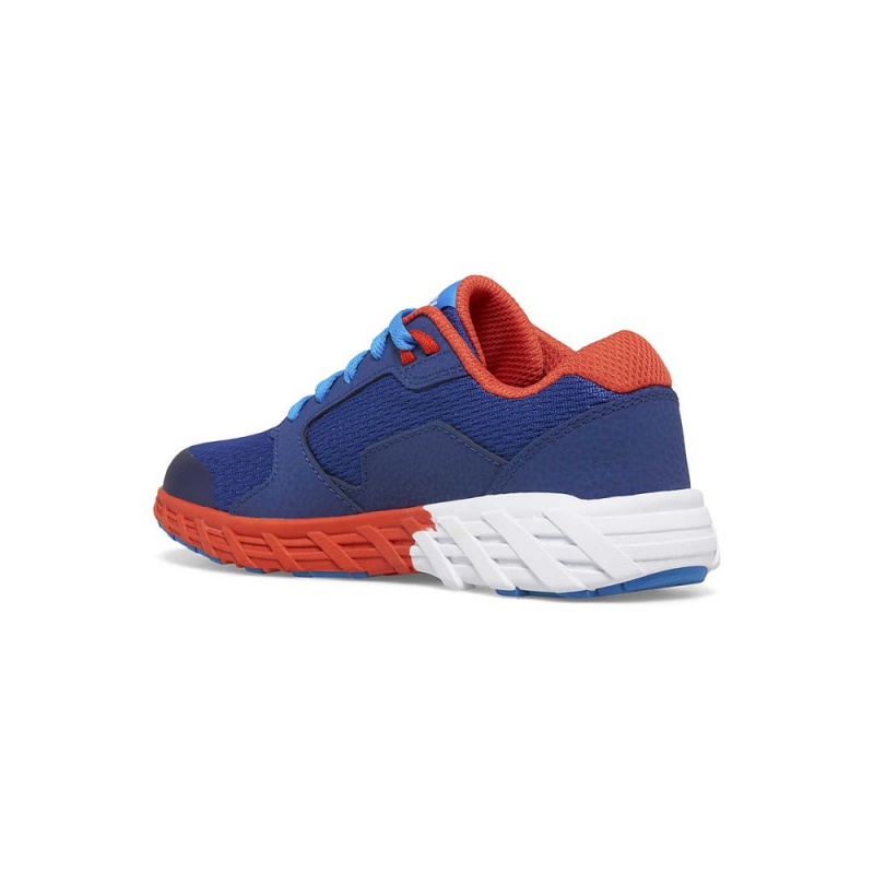 Saucony Wind 2.0 Lace Sneaker Navy/Red/White | 253109-XRQ