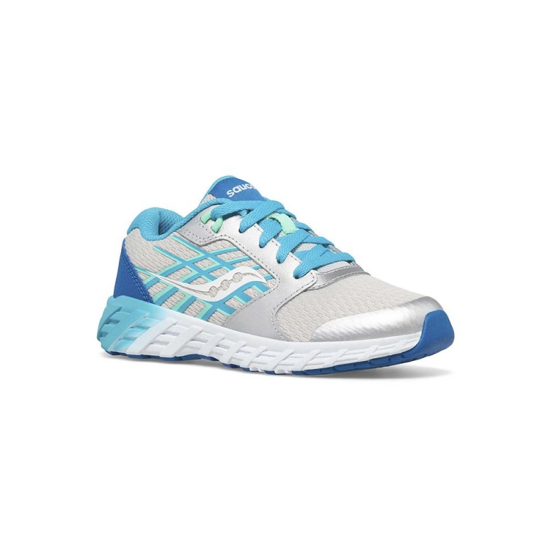 Saucony Wind 2.0 Lace Sneaker Turq/Silver | 906437-HAD