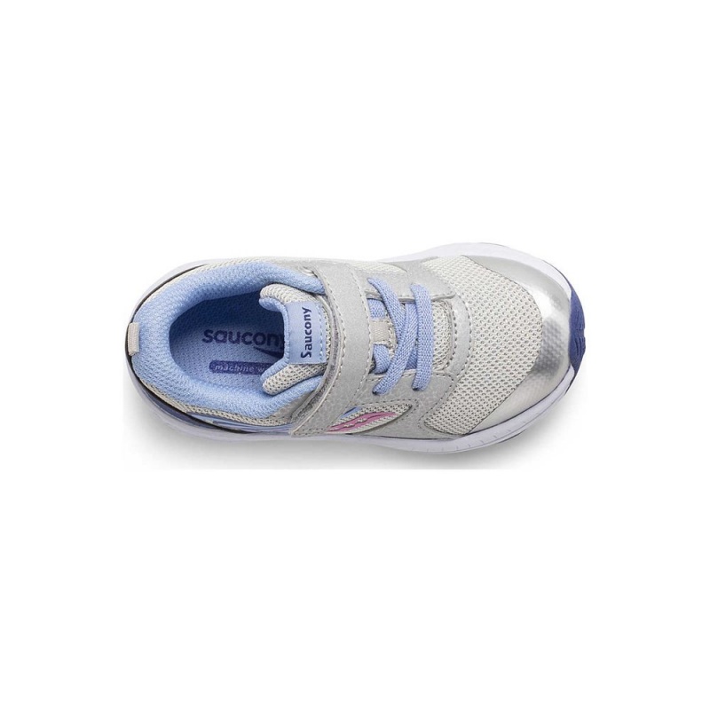 Saucony Wind Fst Jr. Sneaker Silver/Blue/Pink | 826509-HYR