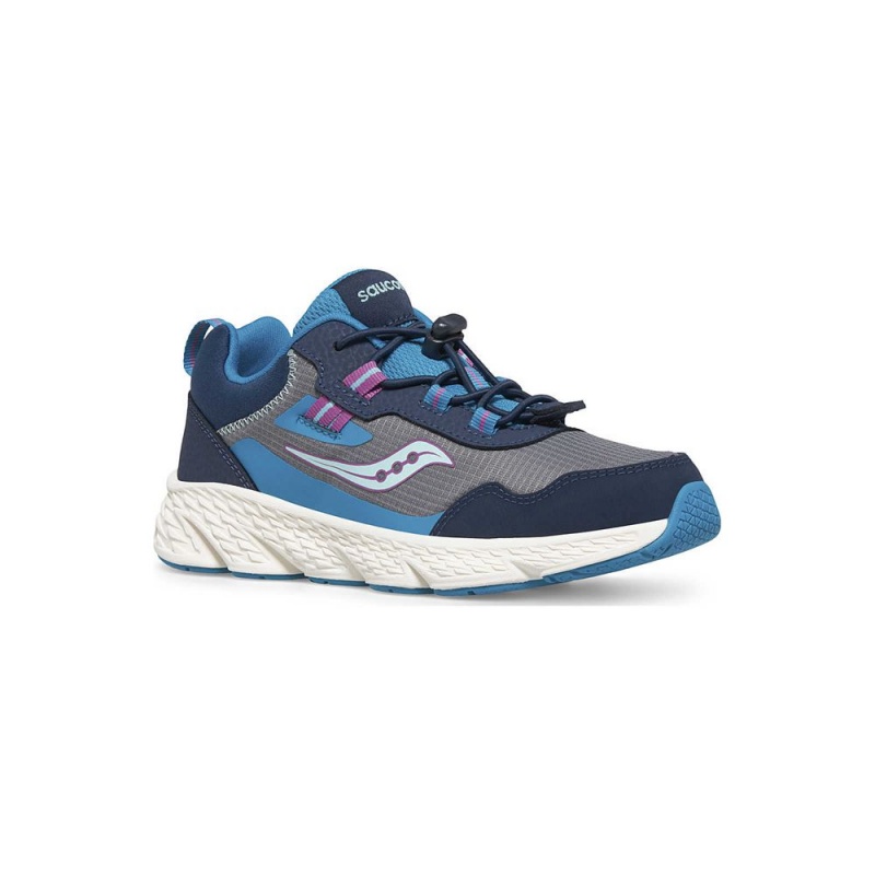 Saucony Wind Shield 3.0 Sneaker Navy/Grey/Turq | 681293-ZQW