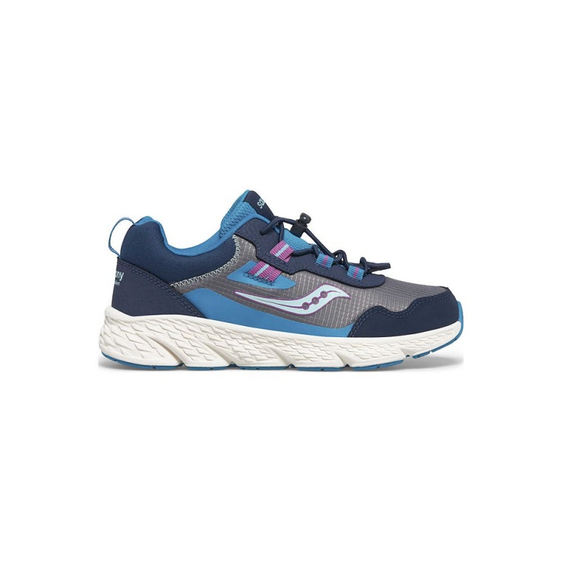 Saucony Wind Shield 3.0 Sneaker Navy/Grey/Turq | 681293-ZQW