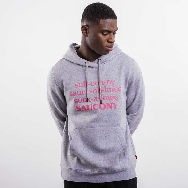 Saucony X Frank Cooke Rested Hoodie Light Grey Heather | 914263-LDO